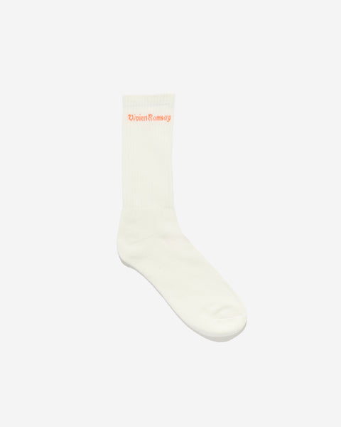 Sports Sock  White with Orange Logo(3 Pack)