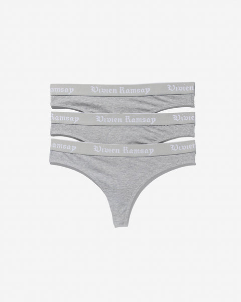 Thong Heather Grey (3 Pack)